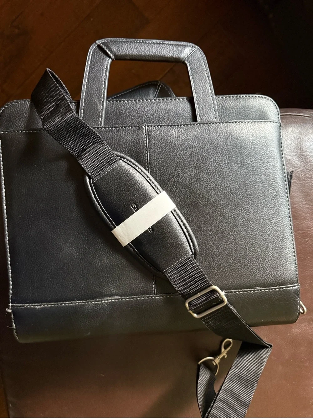 Samsonite Black Leather Briefcase Tote -
